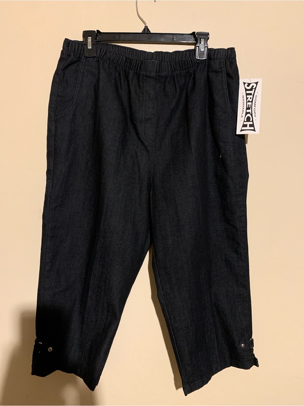 Allison Daley Vintage Black denim crop pant Vintage